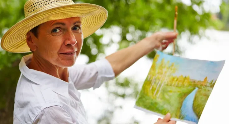 A woman painting a picture | Source: Shutterstock