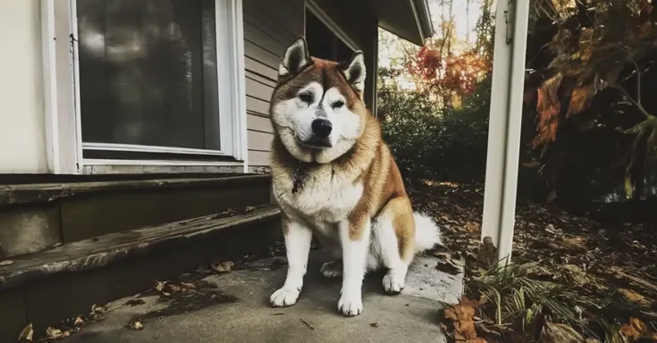 A dog sitting outside a house | Source: AmoMama