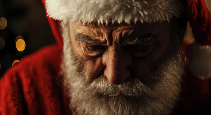 An old man in a Santa costume | Source: Midjourney