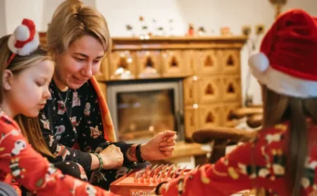 A family in Christmas pajamas | Source: Shutterstock