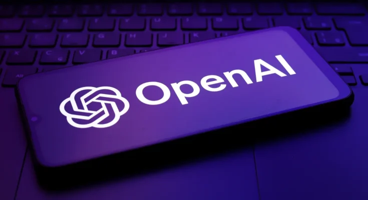 A photo of an OpenAI logo on a phone. | Source: Getty Images