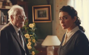 An old man and a woman in a room | Source: Midjourney