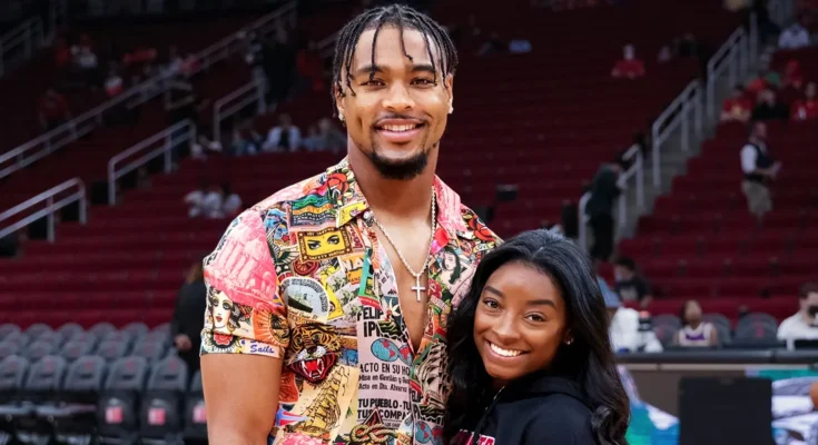 Jonathan Owens and Simone Biles, 2021 | Source: Getty Images