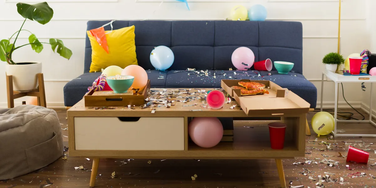A dirty living room after a party | Source: Shutterstock