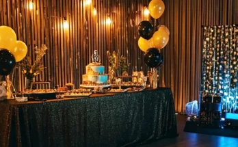Party decorations surrounding a table | Source: Shutterstock