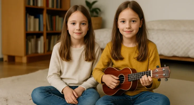 Twin girls in a room | Source: Sora