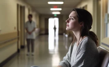 A woman in the hospital. | Source: Midjourney