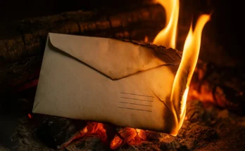 A burning envelope | Source: Sora