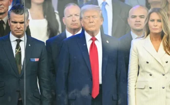 US Secretary of Defense Pete Hegseth, President Donald Trump and First Lady Melania Trump | Source: Getty Images