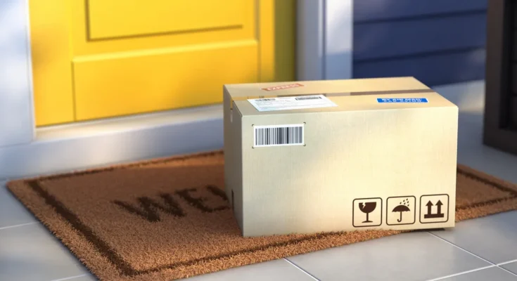 A package on a doorstep | Source: Shutterstock