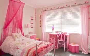 Bright pink-themed girl's bedroom with whimsical decor and cozy charm | Source: Shutterstock