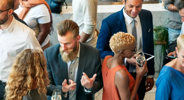 People at a corporate party | Source: Shutterstock