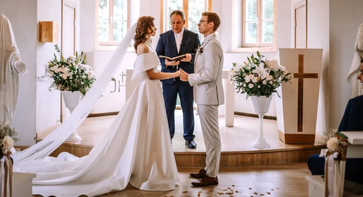 A couple on their wedding day | Source: Shutterstock