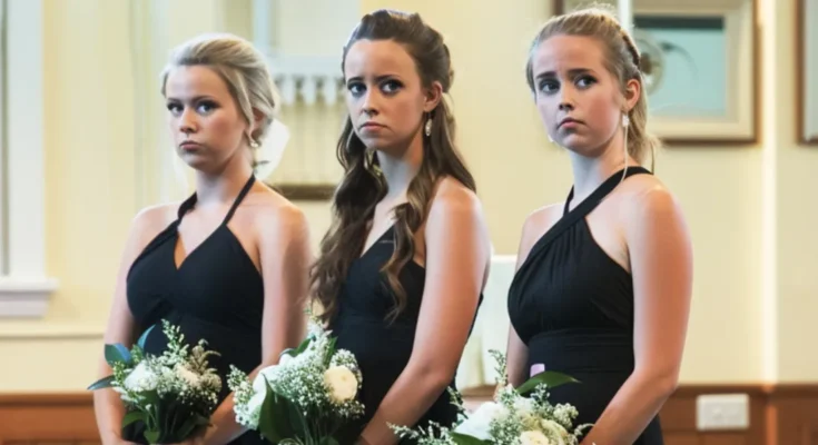Three bridesmaids wearing black | Source: AmoMama