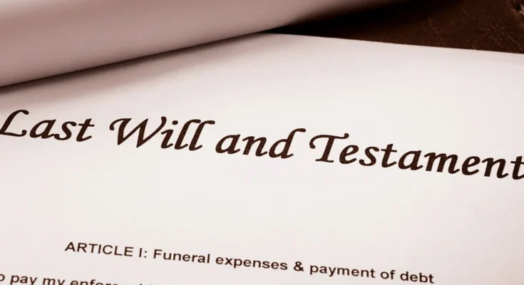 A last will and testament document | Source: Shutterstock