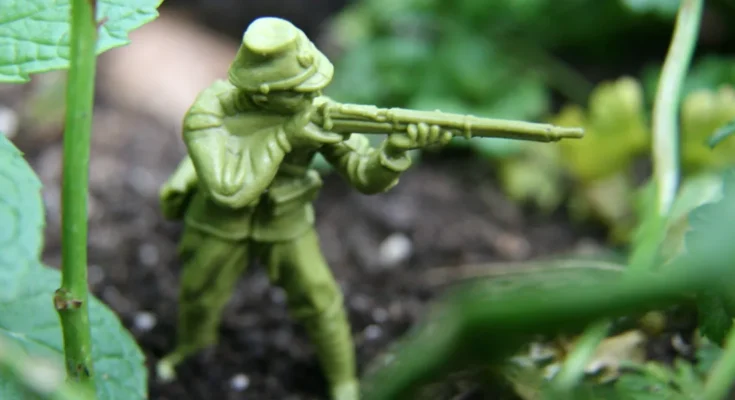 A green plastic toy soldier | Source: Flickr.com/puuikibeach/CC BY 2.0