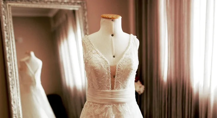 A white dress on a mannequin | Source: Shutterstock
