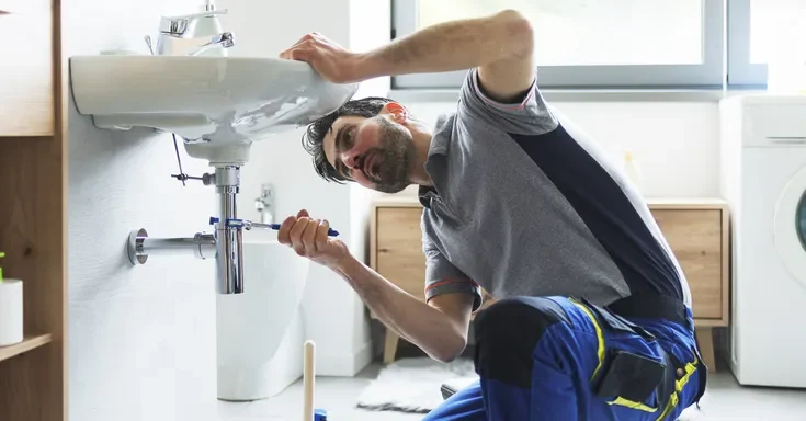 A plumber fixing a pipe | Source: Shutterstock