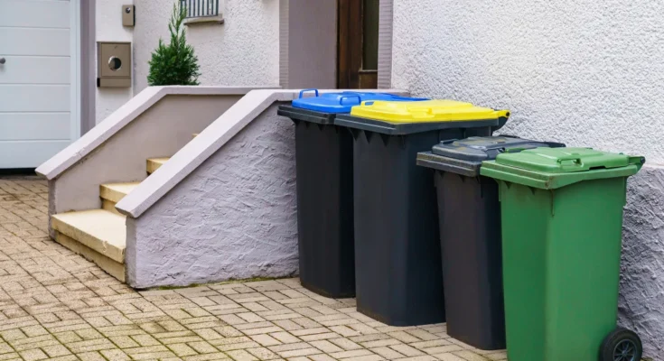 Trash bins outside a house | Source: Shutterstock