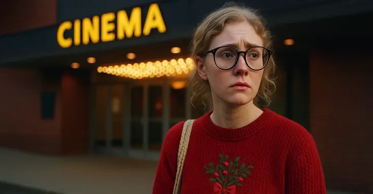 A woman in glasses near a cinema | Source: Sora