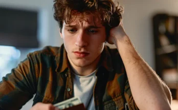 A distressed man holding his wallet | Source: Freepik