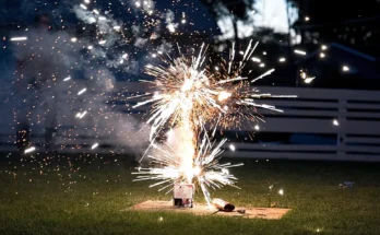 Fireworks in a backyard | Source: Shutterstock