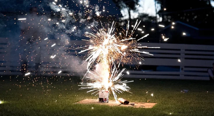 Fireworks in a backyard | Source: Shutterstock