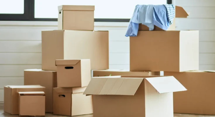 Cardboard boxes in a house | Source: Shutterstock