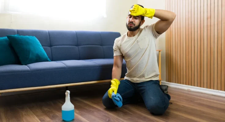 A man cleaning the floor | Source: Shutterstock