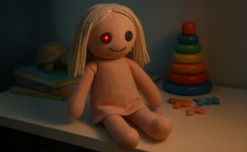 A doll with a red light in it`s eye | Source: Sora