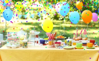 A birthday party setup at a park | Source: Shutterstock