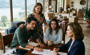 Four people at dining table