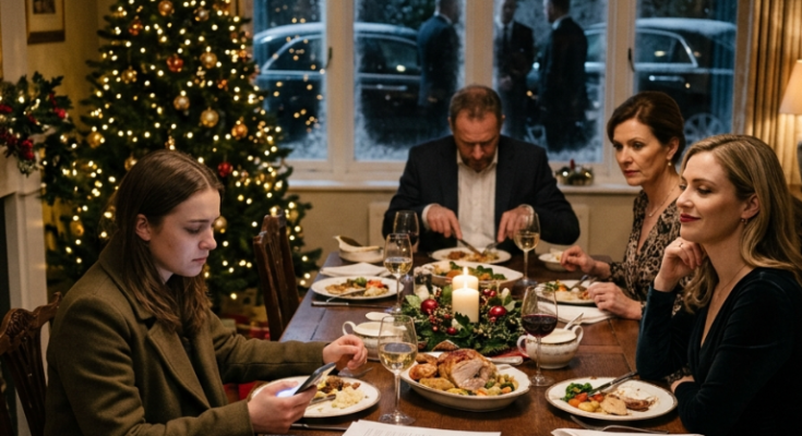 Tense family dinner Christmas night