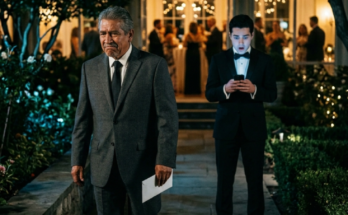 Man turning away from son