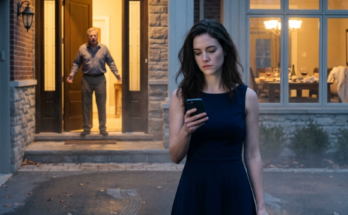 Daughter standing in driveway