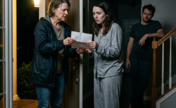 Woman handing paper to woman