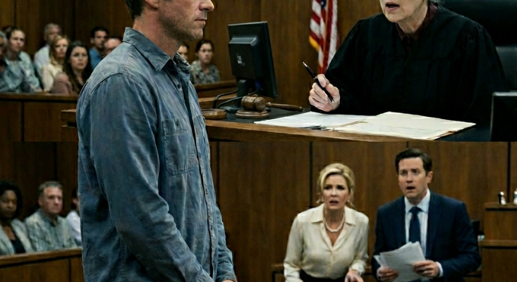 Man locks eyes with judge