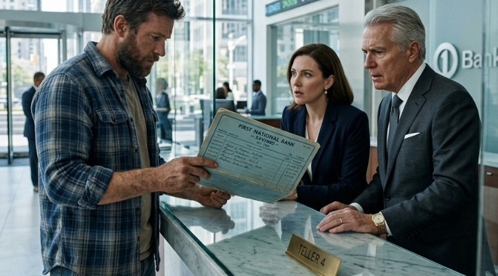 Electrician holding vintage pass…