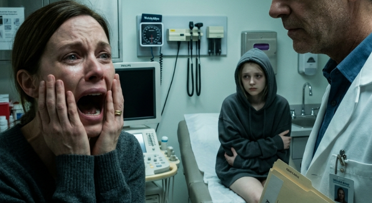 Mother screaming at doctor