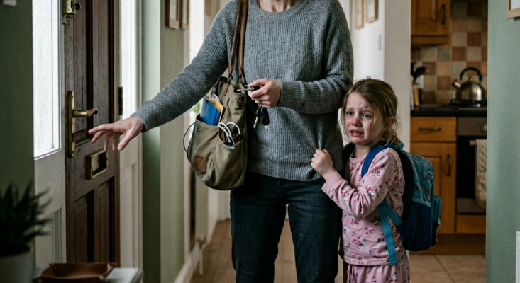 Mother and daughter escaping home