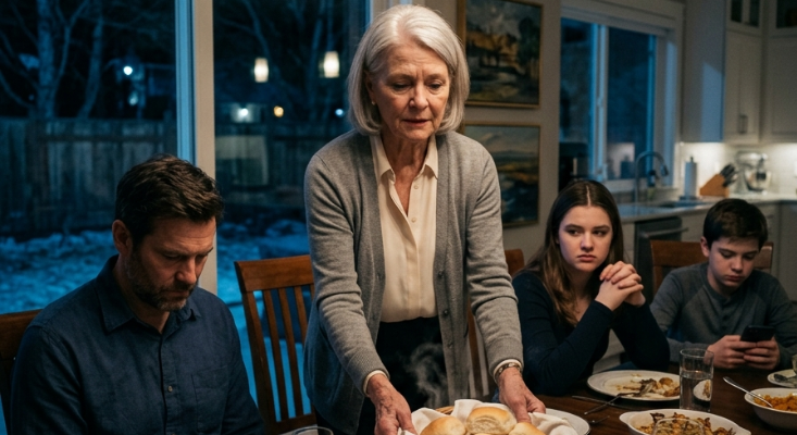 Family dinner confrontation emot…