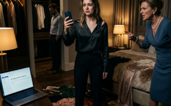 Woman recording mother-in-law ou…