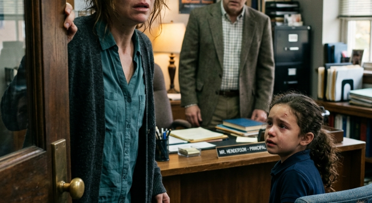 Mother meets girl in office